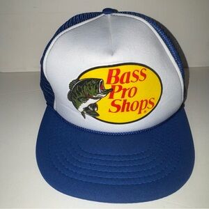 Bass Pro Shops Blue and White Mesh Cap